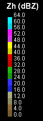 dBZ color scale